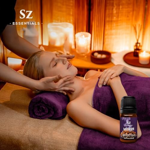 5-Year Aged Myrrh Premium Essential Oil – Rich, Earthy Aroma | Pure & Natural for Aromatherapy & Wellness - Therapeutic Grade & Vegan - 100% Pure and Natural - Undiluted - 0.17 fl oz.-Velvo Beauty