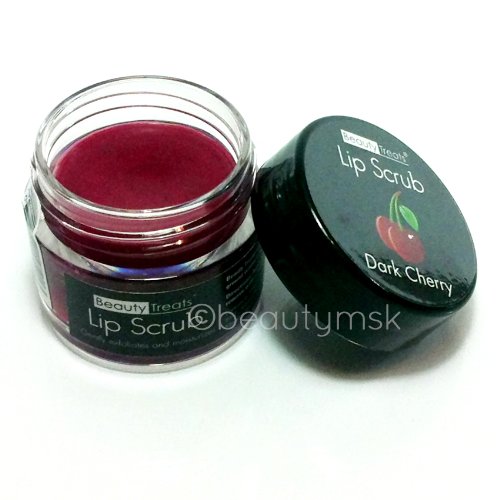 4pc Beauty Treats Lip Scrub with Almond Creme Wild Apple Vanilla Bean Dark Cherry All 4 Full Set-Velvo Beauty