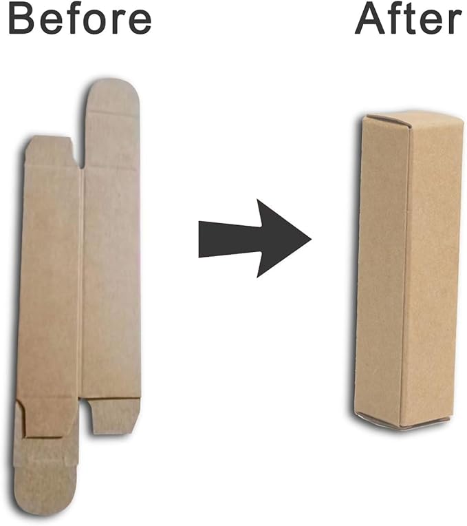 50 Pcs Lip Balm Containers Packaging Boxes, 2.67x0.7x0.7 Inch Wrapping Box for 0.15Oz Lipbalm Round Tubes, 5.5ml DIY Lipsticks Kraft Paper Package Boxes-Velvo Beauty