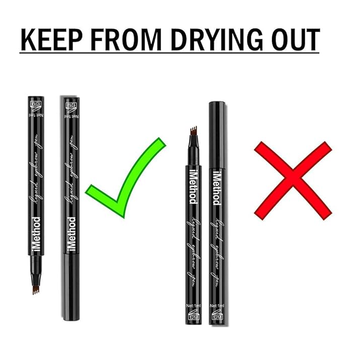 iMethod Eyebrow Pen - iMethod Eyebrow Pencil with a Micro-Fork Tip Applicator Creates Natural Looking Brows Effortlessly and Stays on All Day, Black-Velvo Beauty