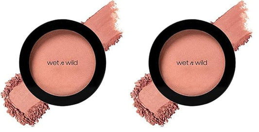 wet n wild Color Icon Blush, Effortless Glow & Seamless Blend infused with Luxuriously Smooth Jojoba Oil, Sheer Finish with a Matte Natural Glow, Cruelty-Free & Vegan - Pearlescent Pink(Packaged)-Velvo Beauty