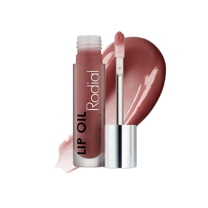 Rodial Plumping Collagen Lip Oil Wild Plum 0.13fl.oz, Vegan Collagen-Infused Lip Oil with Macadamia and Jojoba Oil, Deep Hydration for Fuller-Looking Pout, Ultra-Nourishing Formula for Silky Lips-Velvo Beauty