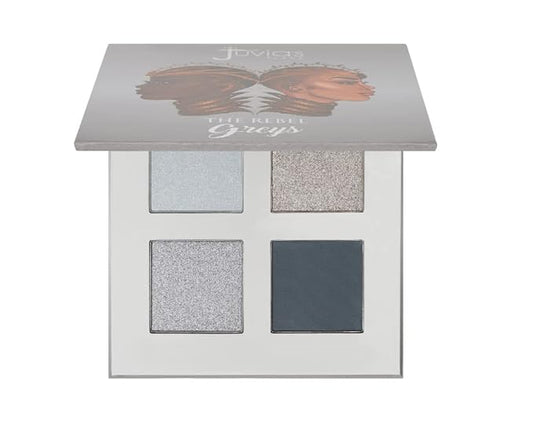 Juvia's Place Rebel Quad Grey Eyeshadow Palette - Professional Eye Makeup, Pigmented Eyeshadow Palette, Makeup Palette for Eye Color & Shine, Pressed Eyeshadow Cosmetics, Shades of 4-Velvo Beauty