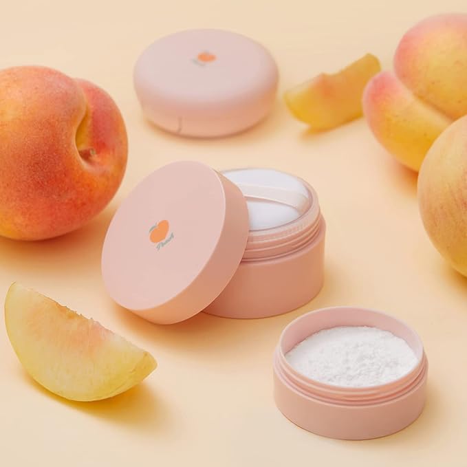 SKINFOOD Peach Cotton Multi Finish Powder 5g - Korean Peach Extract & Calamin Sebum Control Face Powder - Silky Setting Powder - Setting Powder for Oily Skin - Sweet Peach Scent for Soft Skin-Velvo Beauty