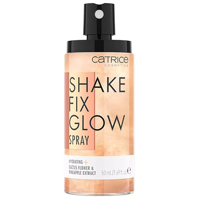 Catrice | Shake Fix Glow Spray | Sets Makeup and Hydrates Skin | Made With Cactus Blossom and Pineapple Extract | Oil Free, Paraben Free, Gluten Free | Vegan & Cruelty Free-Velvo Beauty