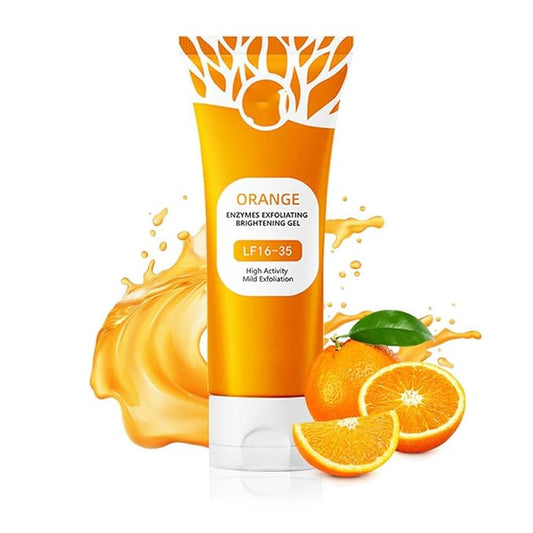 2025 New Orange Exfoliating Gel for Face and Body, Oranges Enzymes Exfoliating Gels Remove Blackheads Moisturize Skin, Upgrade Exfoliatings Cleansing Gel Scrub Clean Pores (Orange, One Size)-Velvo Beauty