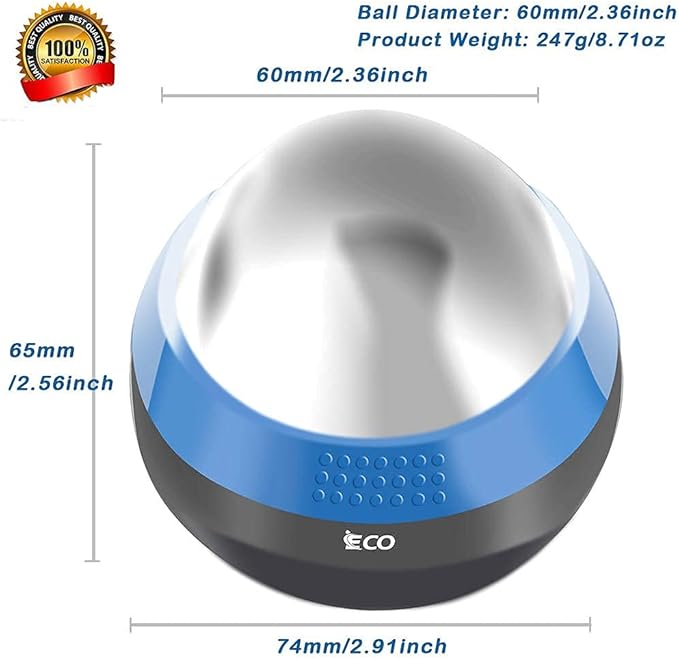 iECO Cryosphere Cold Massage Roller Ball - Massage Ball for Cold & Heat Relief, Myofascial Release, Trigger Point Therapy, Muscle Knots - Deep Tissue Ice Massager-Velvo Beauty