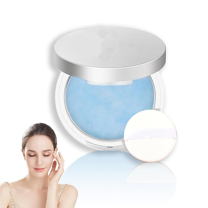 Chillab Lavender Matte Powder,Oil Control Face Pressed Powder Face Setting Powder with Mini Powder Puff for Silky Flawless Long-Lasting Lightweight Skin-friendly Face Cosmetics (Floating Cloud)-Velvo Beauty