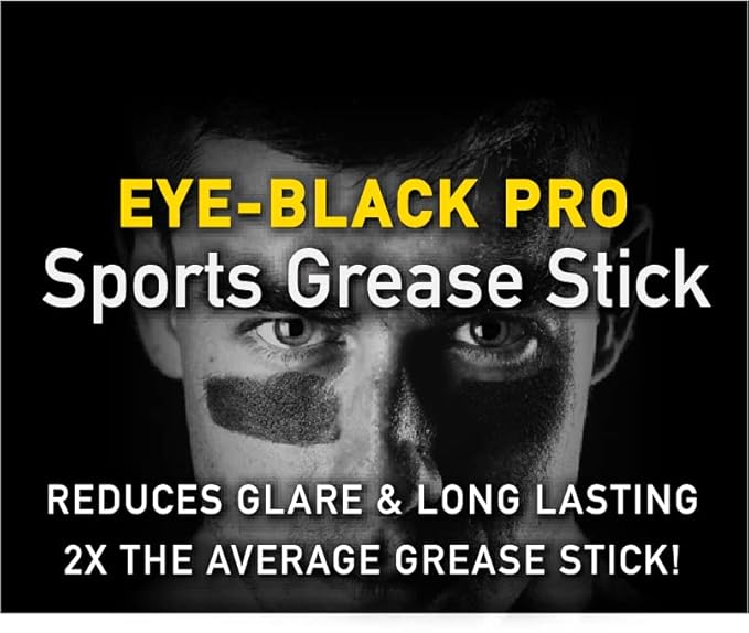 Eye Black, Pro Sports, Grease Stick Tube, Reduce Glare, Face Painting, Long Lasting, Skin Safe, Net 8.2g (1 Pack)-Velvo Beauty