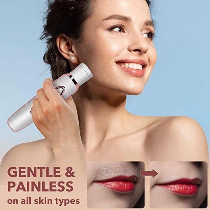Electric Razor - Shaver - Trimmer for Women: 2 in 1 Painless Body Razors and Facial Hair Remover - Rechargeable Hair Removal Kit for Face Body Leg Bikini Underarm Arm-Velvo Beauty
