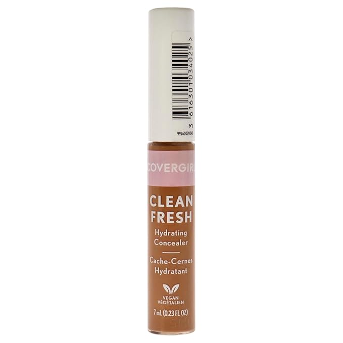 COVERGIRL Clean Fresh Hydrating Concealer, Deep, 0.23 Fl Oz-Velvo Beauty