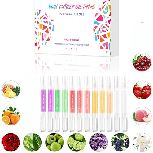 12pcs Cuticle Oil Pen Sweet Almond Nail Growth Serum and Repair Treatment Hydrating Oil for Dry Cuticles and Skin Cuticle Buddy Revitalize Nails with Radiant Cosmetics' Nail Growth Oil-Velvo Beauty