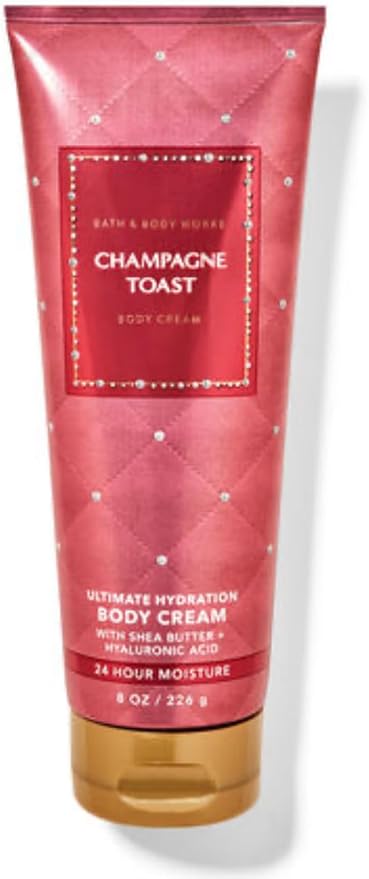 Bath & Body Works - 3 Piece Bundle - Spray - Body Cream - Shower Gel - Full Size and Gift Bag HELLO GORGEOUS (Champagne Toast)-Velvo Beauty