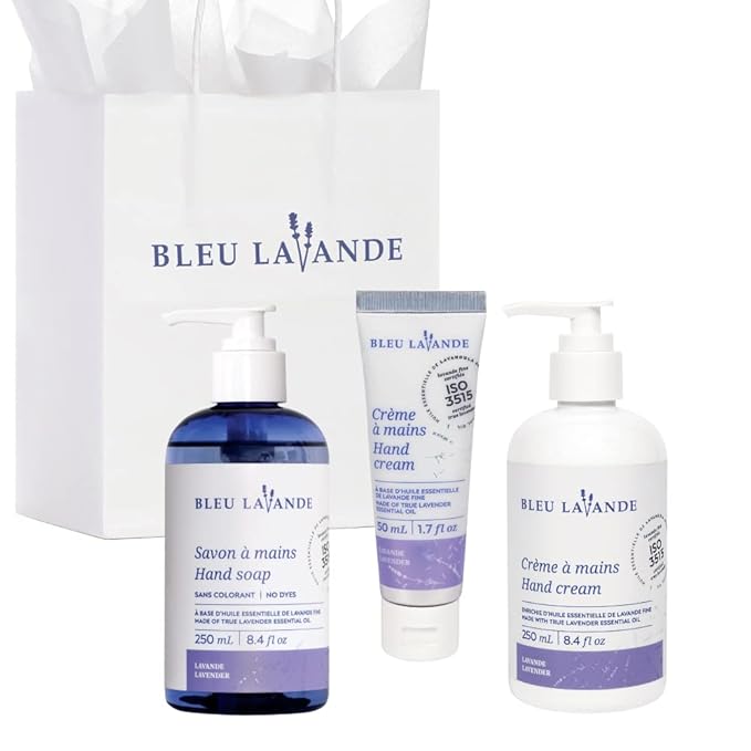 Bleu Lavande - Soothing Hand Care Aromatherapy Set – Lavender Hand Soap & Lavender Hand Creams – Infused with Premium and 100% Pure Lavender Essential Oil - Natural & Vegan Lavender Products-Velvo Beauty