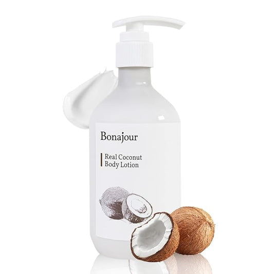 BONAJOUR] Vegan Daily Natural Coconut Oil Body Moisturizer – Treatment Healing Body Care 10.5 Fl. Oz-Velvo Beauty