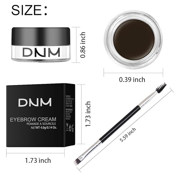 evpct Ebony Eyebrow Powder Pomade Gel Shaper Makeup Kit with Dual-ended Brush, Eyebrow Stencils Kit for Women Shaping, Eye Brow Pomade Stencil Shaper Tinting kits for Women, Long Lasting Waterproof-Velvo Beauty