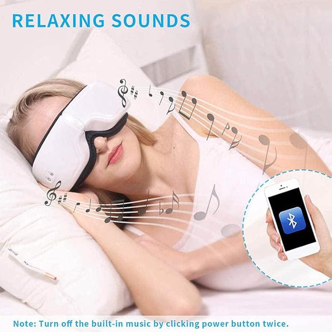 Eye Heat Massager for Relax and Reduce Eye Strain Dark Circle Eye Bags Dry Eye Improve Sleep, Best Gift for Girl Women Family-Velvo Beauty
