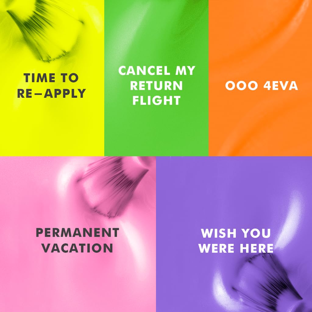 Olive & June Gel Summer Brights Nail Polish Set | UV LED Nail Lamp Needed | 5 Neon Shades: Time to Re-Apply, Cancel My Return Flight, OOO 4Eva, Permanent Vacation, Wish You Were Here-Velvo Beauty