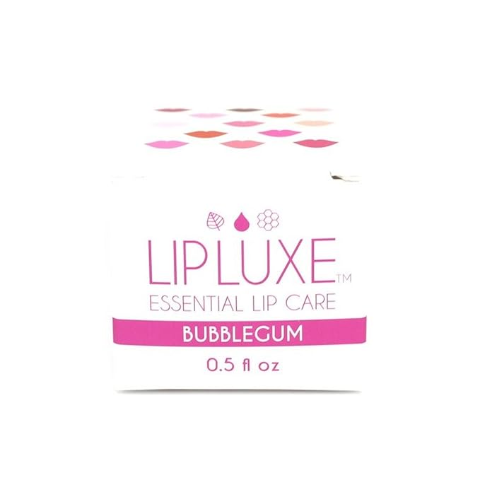 LipLuxe Bubblegum Lip Balm, 0.5 fl oz. — Moisturizing Lip Care for Dry Cracked Lips. Made with Honey, Vitamin E, Coconut Oil, Bubblegum Pink-Velvo Beauty
