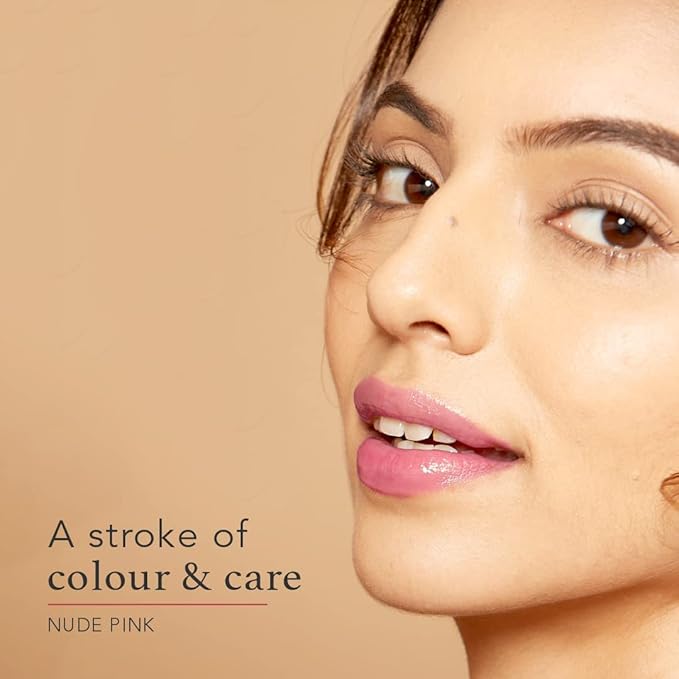 Oh-So-Luxe Liquid Tinted Lip Balm, Hydrating & Nourishing Tinted Lip Oil for dry dark lips, results in Soft & Glowing Lips, Moisturizing, Non-Sticky Nude Pink Shade - 0.10 Fl Oz - RAS LUXURY OILS-Velvo Beauty