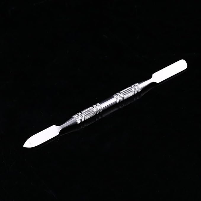 Mixing Palette Small Stainless Steel Makeup Palette Rec Shape Mixing Plate Tools with Spatula Nail Art Palette for Blending Cosmetic Shades-Velvo Beauty