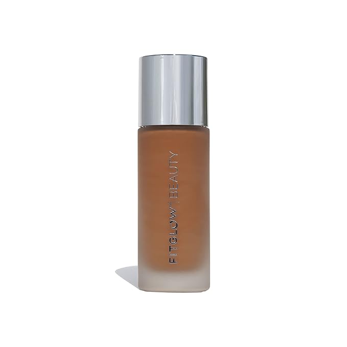 Fitglow Beauty - Natural Foundation+ Photo-Filtering Foundation | Vegan, Woman-Owned Clean Beauty (F6 - Deep Neutral, Soft Olive Undertones)-Velvo Beauty