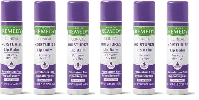 Medline Remedy Clinical Lip Balm, 3 Count, Citrus Scent, Moisturizing, Hydrating, Nourish, Nutrient Rich, Soothing Natural Oils, Revitalize, Comforting, Skin Conditioners, 0.15 oz Stick (Pack of 2)-Velvo Beauty
