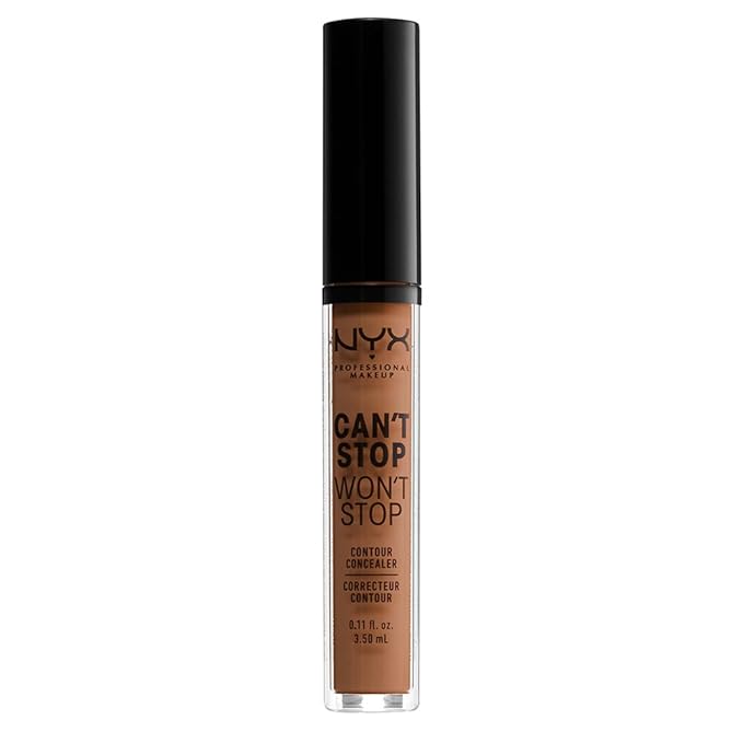 NYX PROFESSIONAL MAKEUP Can't Stop Won't Stop Contour Concealer, 24h Full Coverage Matte Finish - Warm Caramel-Velvo Beauty