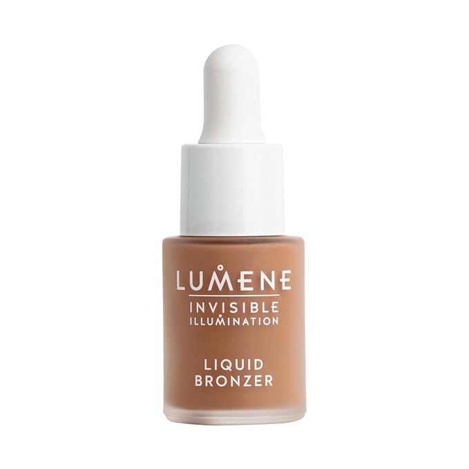 Lumene Invisible Illumination [Kaunis] Liquid Bronzer - Skincare-Infused Bronzing Drops with Buildable Texture - Made with Pearlescent Pigments for a Luminous Complexion - Summer Glow (15ml)-Velvo Beauty