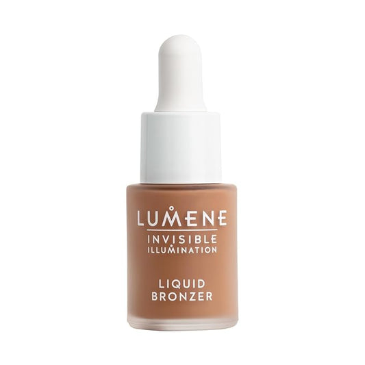 Lumene Invisible Illumination [Kaunis] Liquid Bronzer - Skincare-Infused Bronzing Drops with Buildable Texture - Made with Pearlescent Pigments for a Luminous Complexion - Summer Glow (15ml)-Velvo Beauty