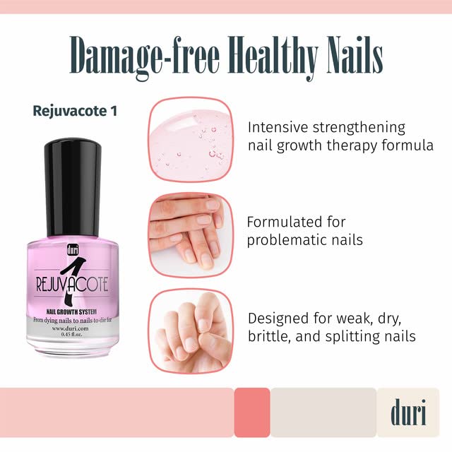 duri Rejuvacote 1 Nail Growth System and duri Drop'n Go Polish Drying Drops Combo-Velvo Beauty