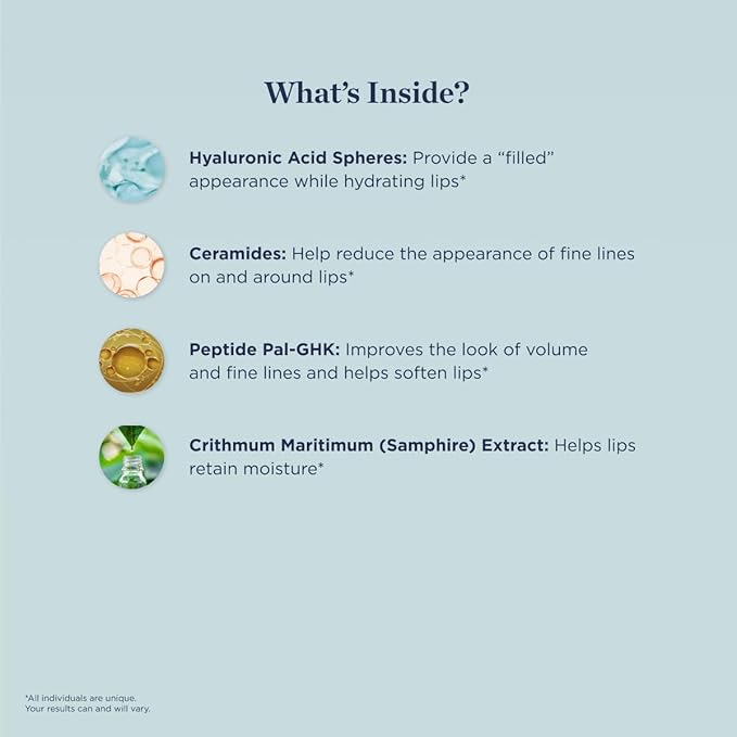 Anti Aging Lip Enhancer- Plumping Formula for Fuller, Hydrated Lips - Visibly Volumize, Smooth Lips w/Collagen Supporting Agents- Hyaluronic Acid, Ceramides, Peptides- No Sting/Burn-Velvo Beauty