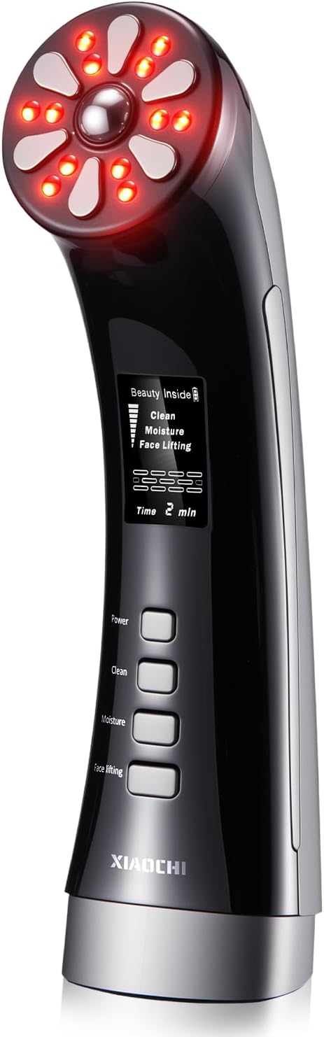 4-in-1 Facial Massager for Face & Neck – Skin Rejuvenation, Lifting & Tightening – Reduces Wrinkles & Puffiness, Enhances Infusion-Velvo Beauty