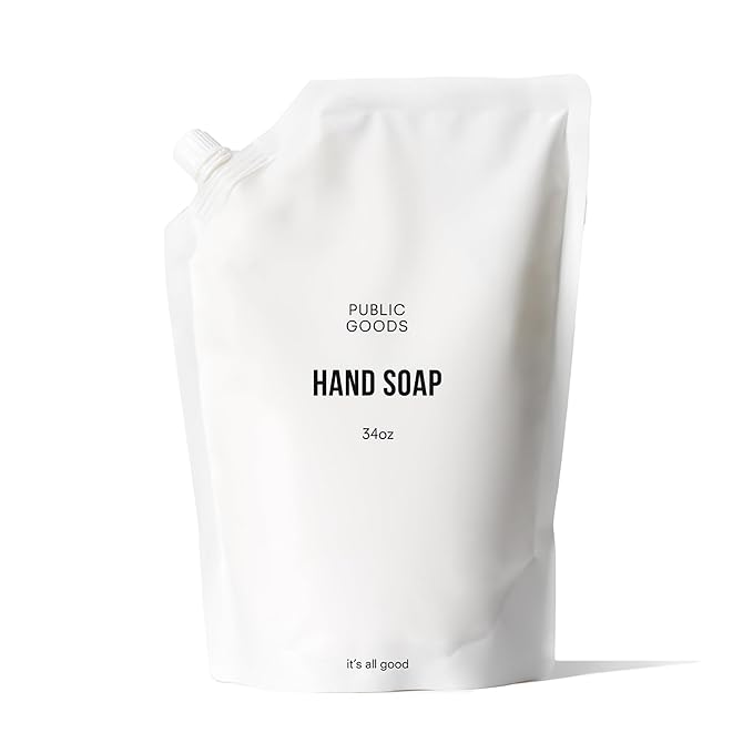 Public Goods Hand Soap | Cleansing Soap for Kitchen & Bathroom | Made with Natural Essential Oils | Paraben & Sulfate Free | Vegan Friendly | 34 Fl Oz Refill-Velvo Beauty