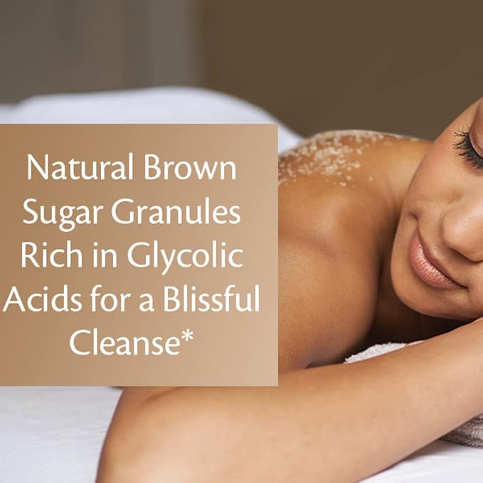 Brown Sugar Scrub Face Foot & Body Exfoliator Infused with Collagen and Stem Cell Exfoliating Salt Body Scrub for Toning Skin Cellulite Skin Care, 12oz by M3 Naturals-Velvo Beauty