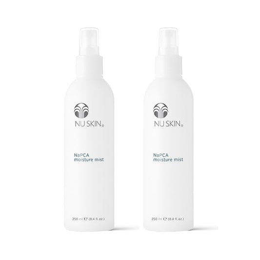 Nu Skin NaPCA Moisture Mist | Revitalizing Moisturizer & Cooling Mist with Hyaluronic Acid | Hydrating Spray for Face, Body & Hair | Sodium PCA for All Skin Types | 8 oz | 2 Pack-Velvo Beauty