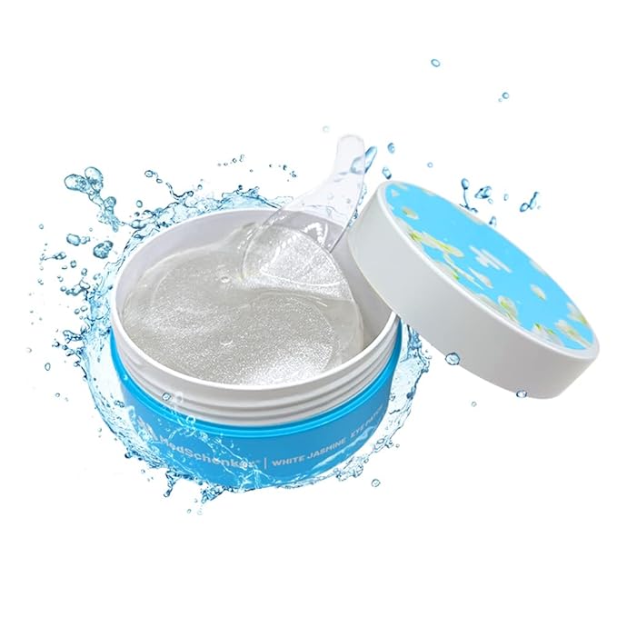 White Jasmine Eye Patches - Korean Eye Patches for Puffy Eyes - Collagen Eye Mask - Under Eye Patches Korean - Puffy Eyes and Dark Circles Treatment, Spa Masks for Women & Men - 60 pcs-Velvo Beauty