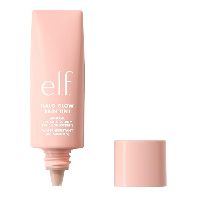 e.l.f. Halo Glow Skin Tint SPF 50, Tinted Moisturizer For Light, Buildable Coverage, Creates A Natural Glow, Vegan & Cruelty-Free, 10 Tan Neutral-Velvo Beauty