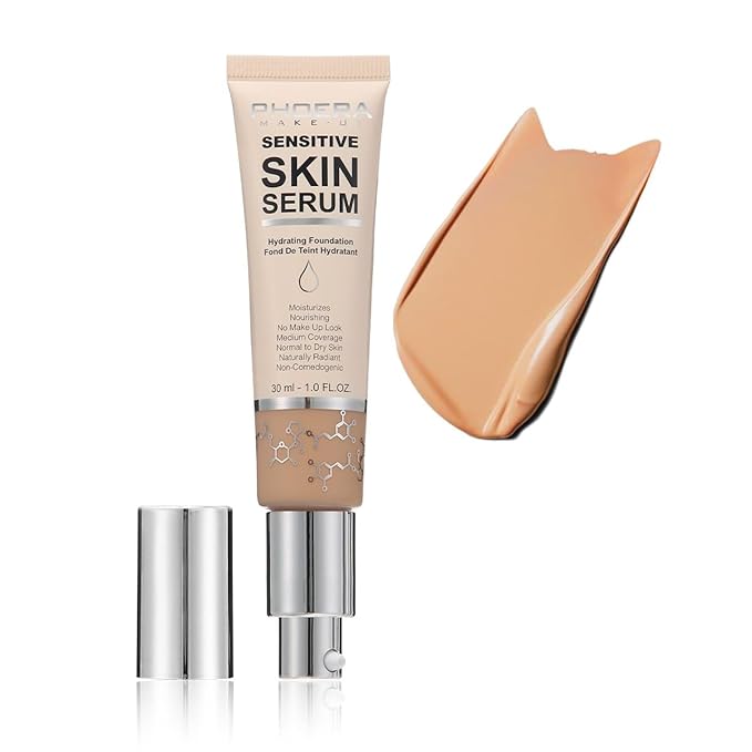 PHOERA Essence Foundation, Hypoallergenic Full Coverage Foundation Serum, Hydrating Light, Matte Oil Control.(N03 Buff Beige, norm)-Velvo Beauty