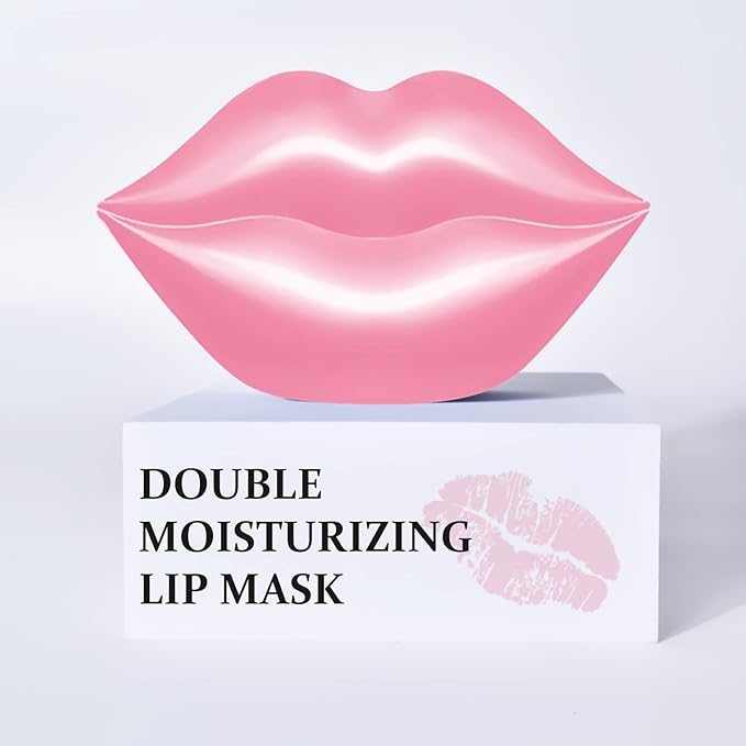 20Pcs Lip Mask,Pink Moisturizing Plumping Lip Masks Overnight,Pink Lip Mask Gel Treatment Lip Masks for Dry Lips Plump Lip Collagen Overnight Sleeping Lip Mask Pads Patches（Pink）-Velvo Beauty