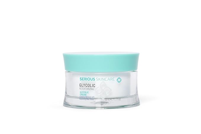 Serious Skincare Glycolic Skin Renewal Set - Retexturizing Serum - Facial Moisture Cream - Face Wash Cleanser - Balancing Blue Tansy Extract - Improve Appearance of Lines, Wrinkles and Enlarged Pores-Velvo Beauty