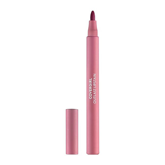COVERGIRL Outlast, 20 Admire, Lipstain, Smooth Application, Precise Pen-Like Tip, Transfer-Proof, Satin Stained Finish, Vegan Formula, 0.06oz-Velvo Beauty