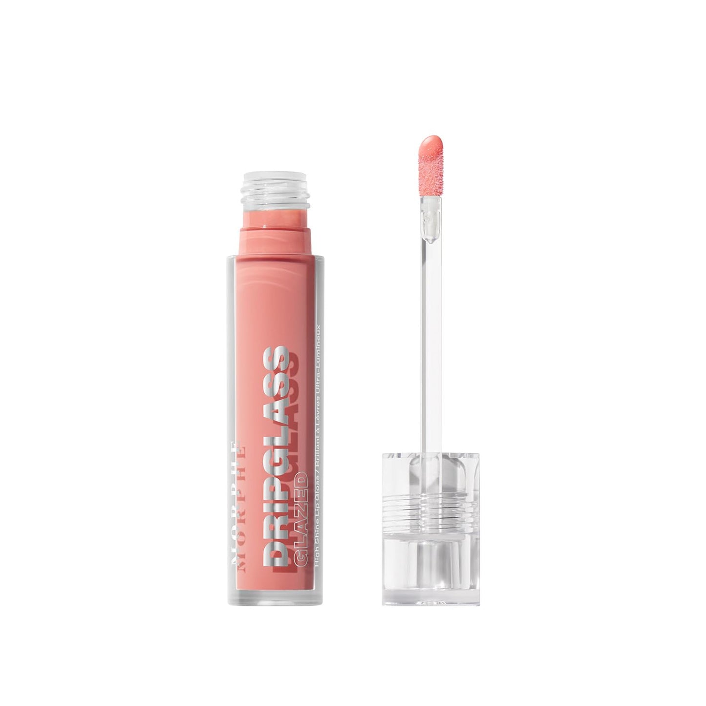 MORPHE Dripglass High Shine Lip Gloss - Glazed, Semi-Sheer & Nourishing Lip Makeup - Buildable Formula Infused with Plant-Derived Squalane & Vitamin E - Polished Peach (0.13 oz)-Velvo Beauty