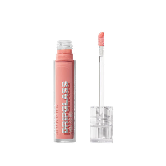 MORPHE Dripglass High Shine Lip Gloss - Glazed, Semi-Sheer & Nourishing Lip Makeup - Buildable Formula Infused with Plant-Derived Squalane & Vitamin E - Polished Peach (0.13 oz)-Velvo Beauty
