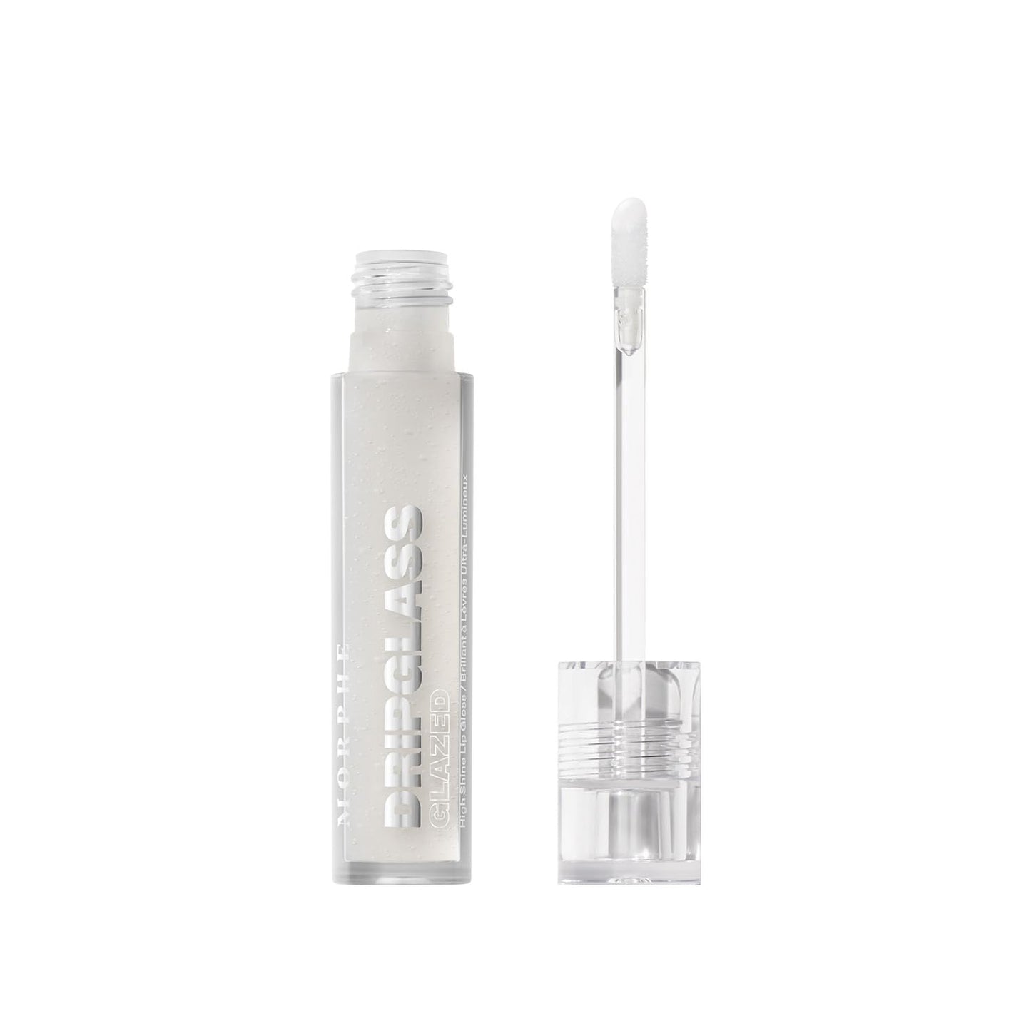 MORPHE Dripglass High Shine Lip Gloss - Glazed, Semi-Sheer & Nourishing Lip Makeup - Buildable Formula Infused with Plant-Derived Squalane & Vitamin E - So Transparent (0.13 oz)-Velvo Beauty