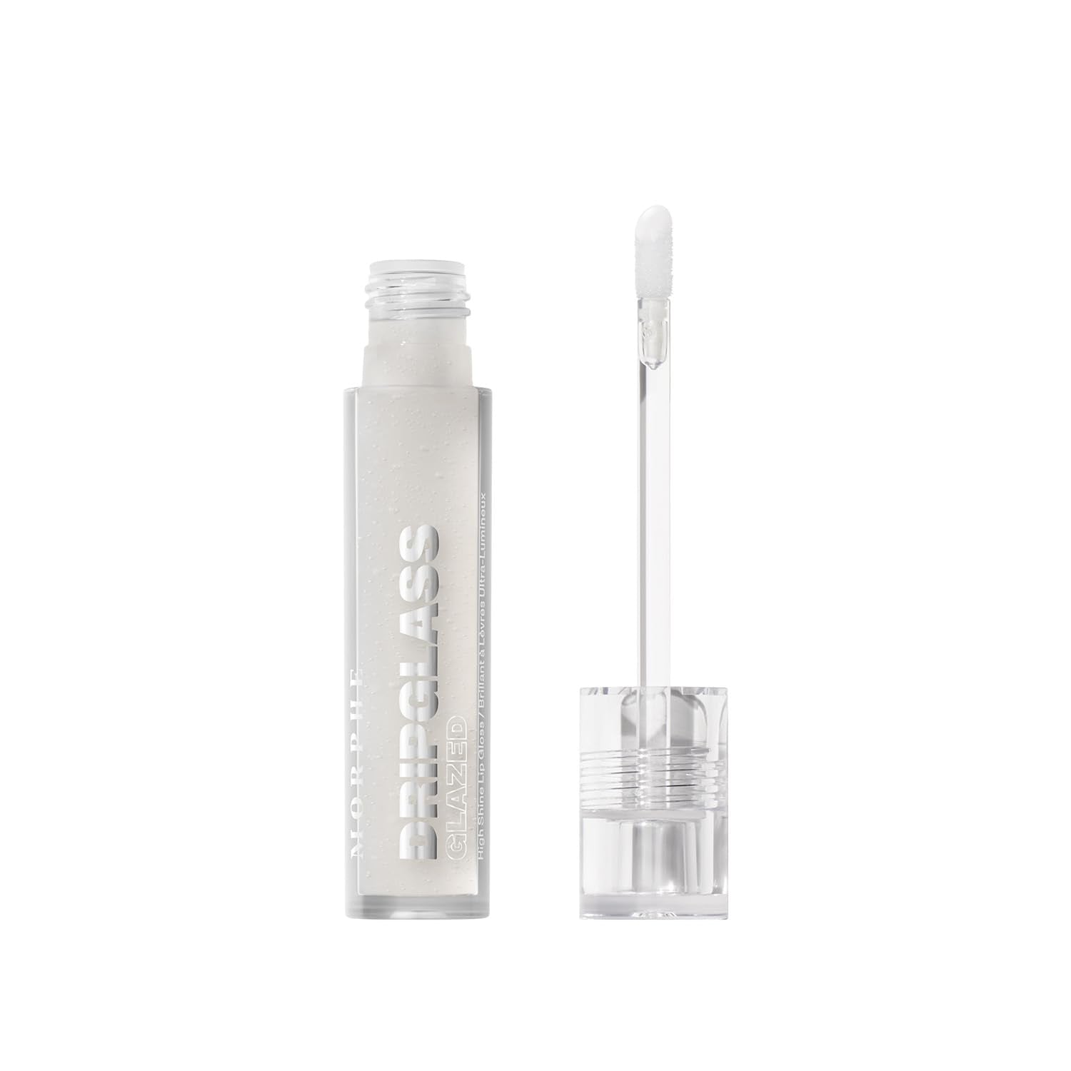 MORPHE Dripglass High Shine Lip Gloss - Glazed, Semi-Sheer & Nourishing Lip Makeup - Buildable Formula Infused with Plant-Derived Squalane & Vitamin E - So Transparent (0.13 oz)-Velvo Beauty