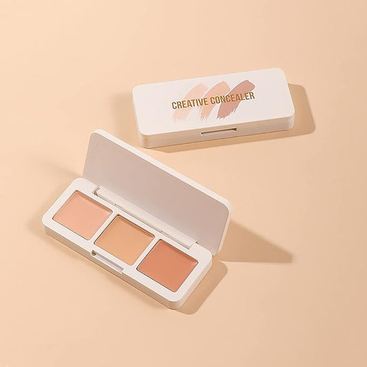 IFiona Tricolor Concealer to Cover Spots,Stains,Acne,Freckles and Brighten Skin Color Concealer Palette-Velvo Beauty