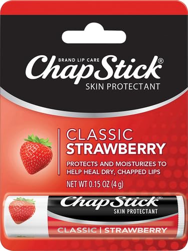 ChapStick Classic Strawberry Lip Balm Tube, Lip Care and Lip Moisturizer - 0.15 Oz-Velvo Beauty