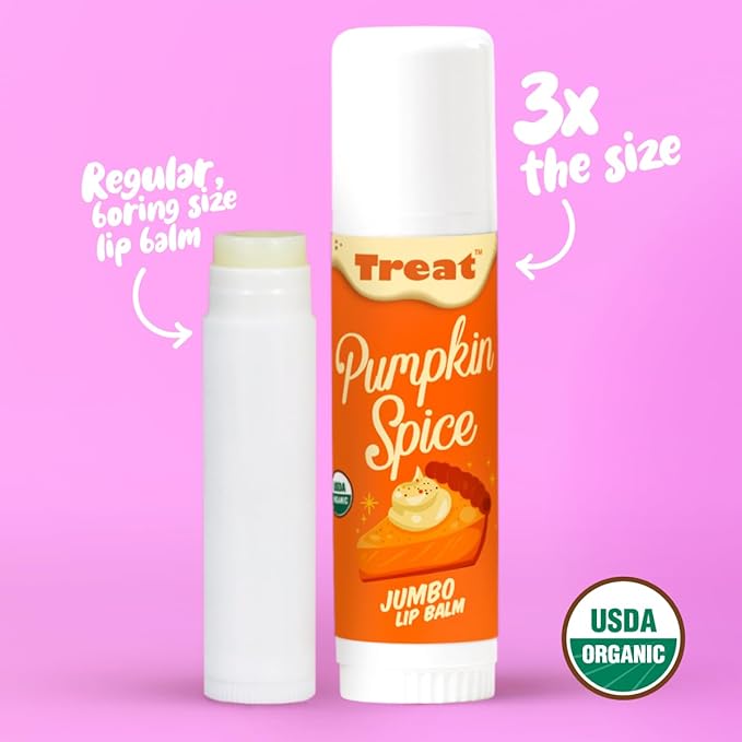 TREAT© Jumbo Organic & Cruelty Free .50 OZ (Pumpkin Spice Lip Balm)-Velvo Beauty