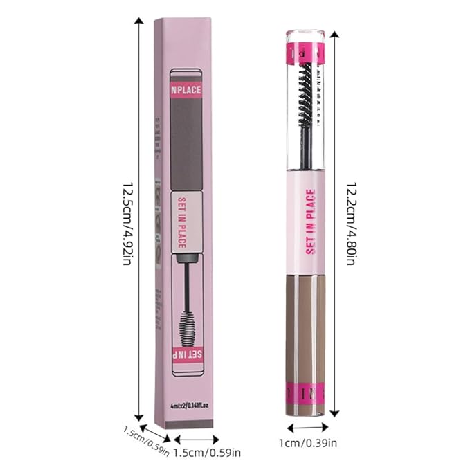 evpct 2-in-1 Tinted Brow Gel & Clear Brow Setting Glue Eyebrow Gel Kit - Strong Hold 24HR Waterproof Smudgeproof Eyebrow Makeup for Natural Soft Full Brows, Brows Enhancer Mascara Makeup - Taupe-Velvo Beauty